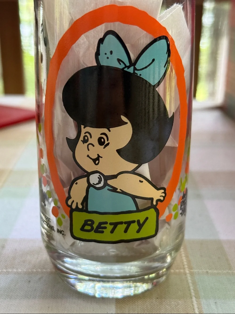 Vintage 1986 Betty Rubble Flintstones Pizza Hut Glass